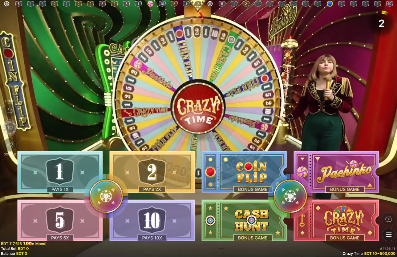 screen 1 of crazy time