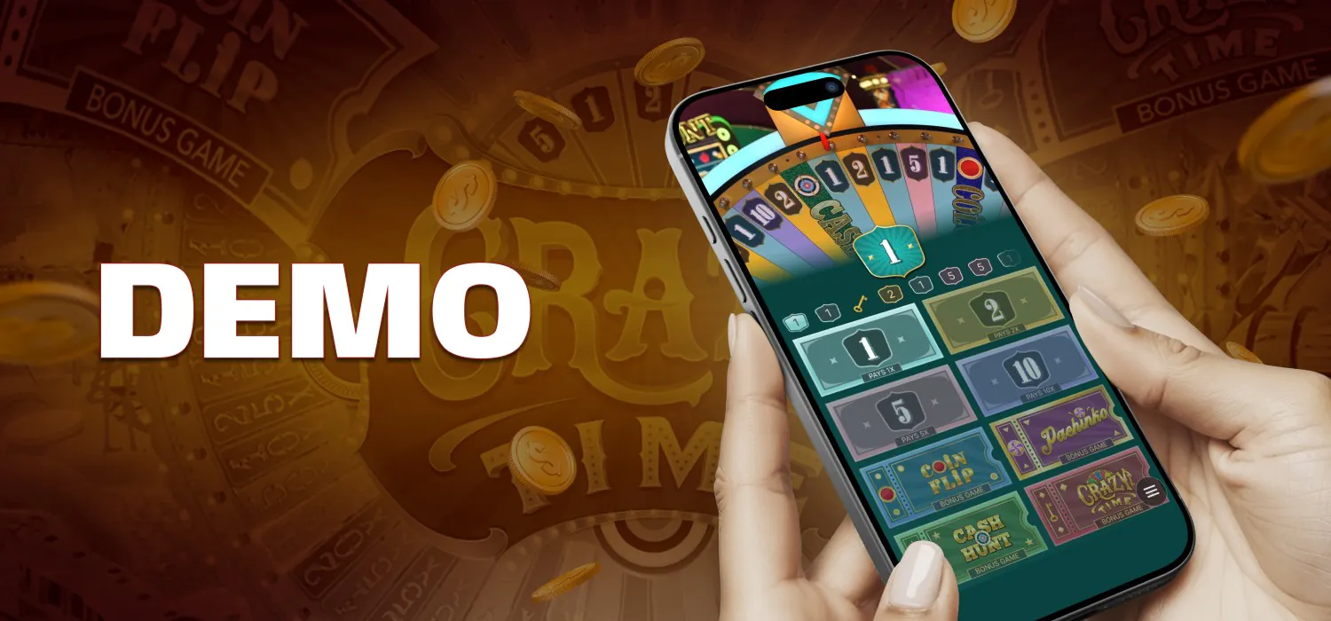 jogando a demo do Crazy Time